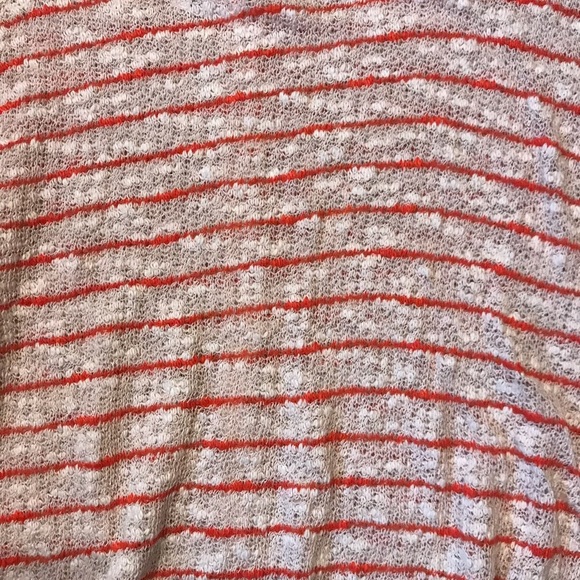 Free People NEW Striped Sweater Oversized Red Stripes Loose Knit Medium - Picture 5 of 8